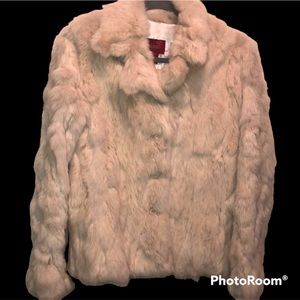 Vintage Paris Blues genuine rabbit fur coat. Size S